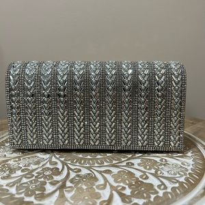 Sparkly Silver Bridal Clutch